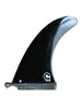 Surfboard Fin Longboard Classic Fibreglass - Black 10.0