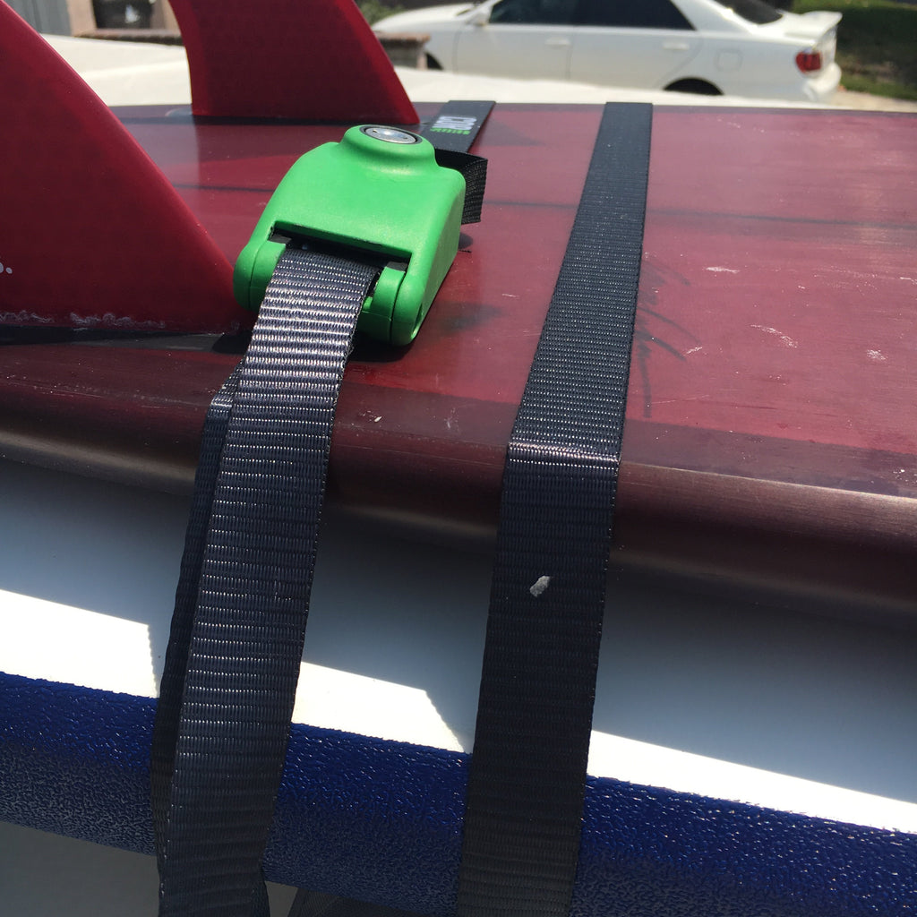 Surfboard tie deals down straps lockable